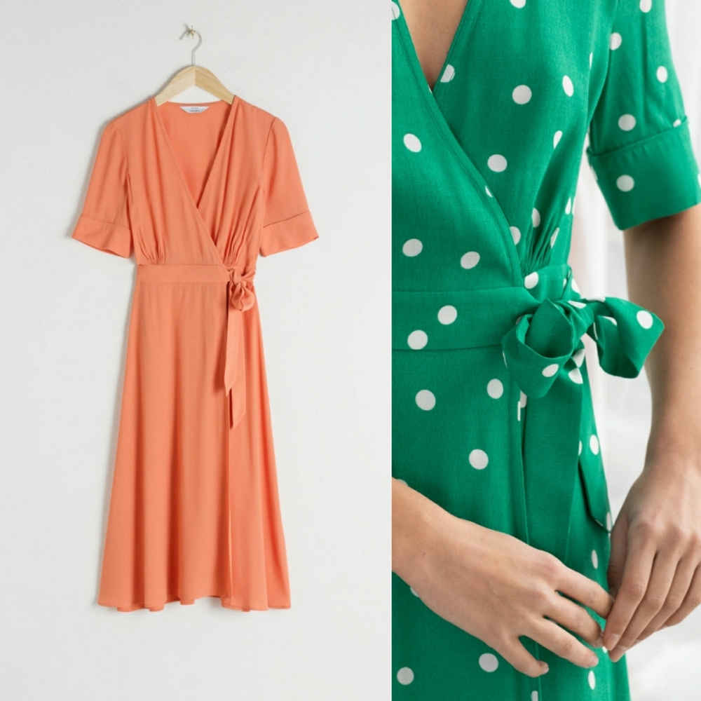 &Other Stories Midi Wrap Dress